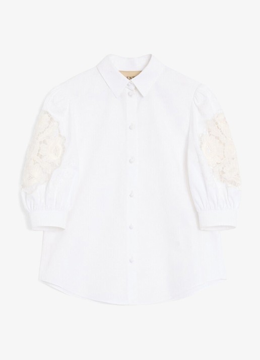 Valentino Garavani Blouse met pofmouw en broderie