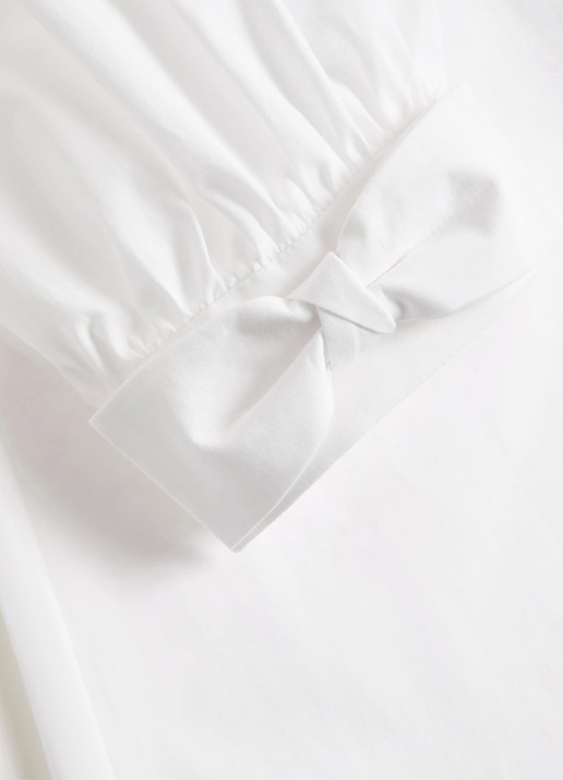 Valentino Garavani Blouse met pofmouw - detail 6 wit
