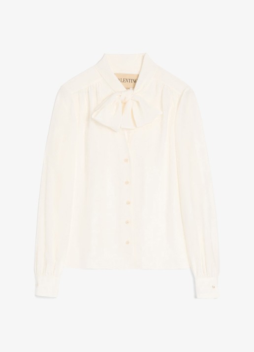Valentino Garavani Blouse van zijde met strikkraag