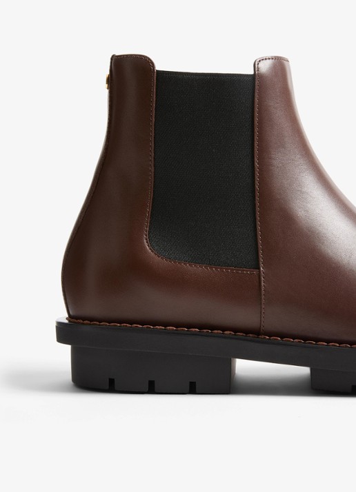 Valentino Garavani Chelsea boot van kalfsleer - detail 4 donkerbruin