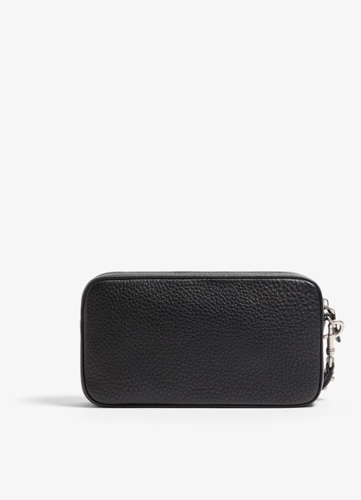 Valentino Garavani Clutch van kalfsleer met studs - achterkant 3 zwart