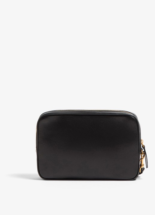 Valentino Garavani Clutch van lamsleer - achterkant 3 zwart