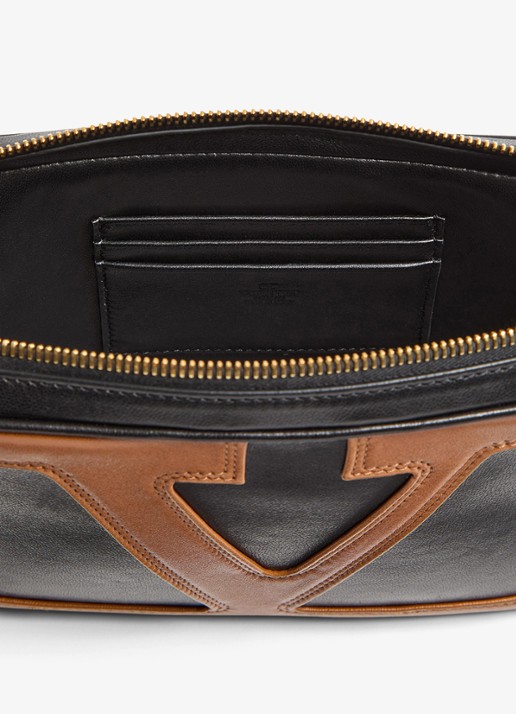 Valentino Garavani Clutch van lamsleer - detail 7 zwart