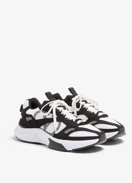 Valentino Garavani Demivee sneaker met suède details - detail 4 wit