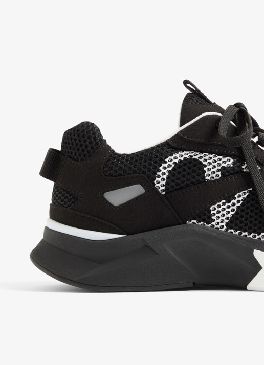Valentino Garavani Demivee sneaker met suède details - detail 7 zwart