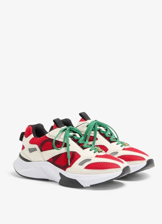 Valentino Garavani Demivee sneaker met suède details - detail 4 rood