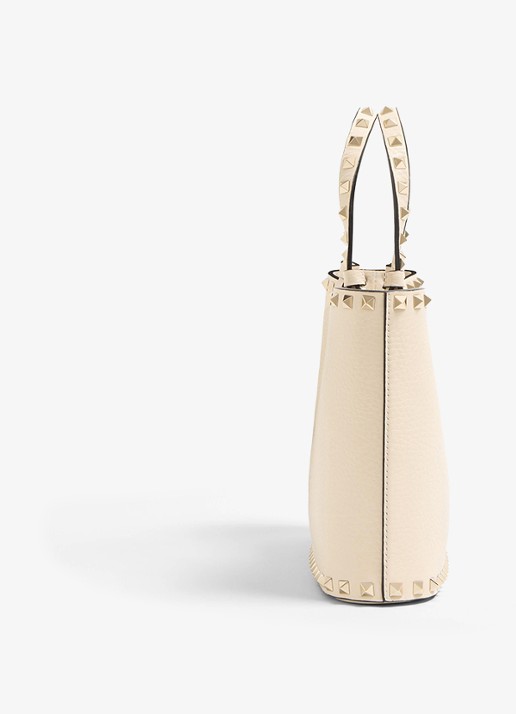 Valentino Garavani Handtas van kalfsleer met studs - detail 2 creme