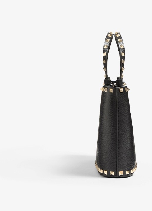 Valentino Garavani Handtas van kalfsleer met studs - detail 2 zwart