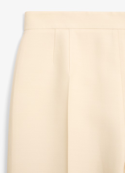 Valentino Garavani High waist bootcut fit pantalon in zijdeblend - detail 8 creme