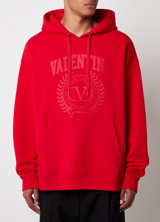 Valentino Garavani Hoodie met logoprint - detail 3 rood