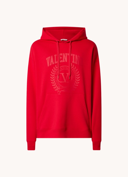 Valentino Garavani Hoodie met logoprint - voorkant rood