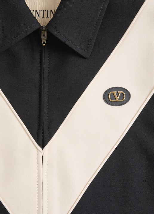 Valentino Garavani Jack in wolblend met opgestikte zakken - detail 4 zwart