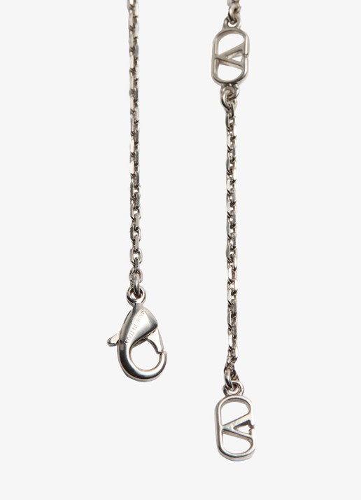 Valentino Garavani Ketting met hanger - detail zilver