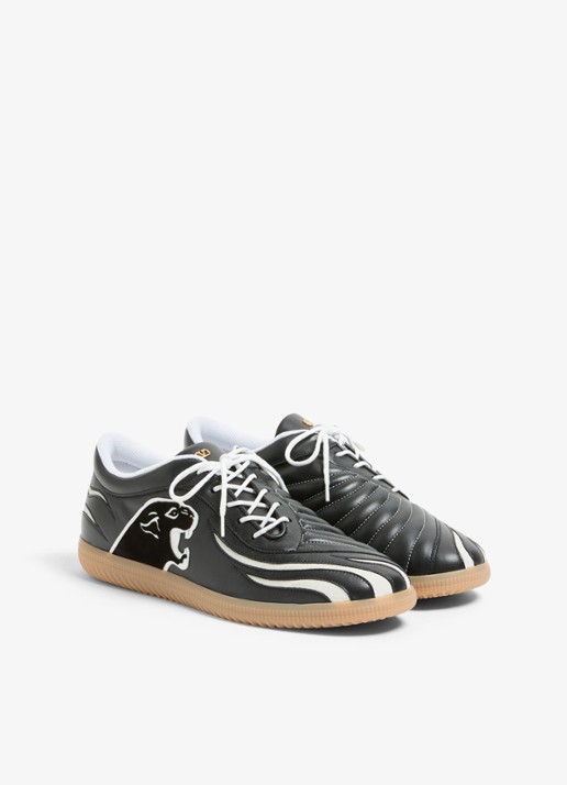 Valentino Garavani Kicky sneaker van geitenleer - voorkant 7 zwart