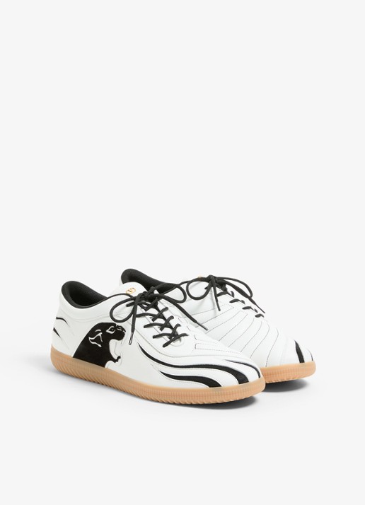 Valentino Garavani Kicky sneaker van geitenleer - voorkant 6 wit