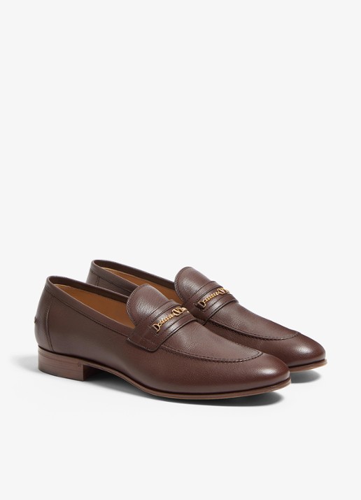 Valentino Garavani Loafer van geitenleer - detail 4 bruin