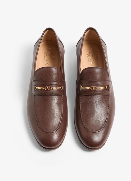 Valentino Garavani Loafer van geitenleer - detail 5 bruin