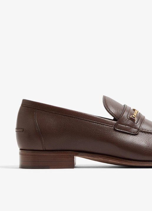 Valentino Garavani Loafer van geitenleer - detail 7 bruin