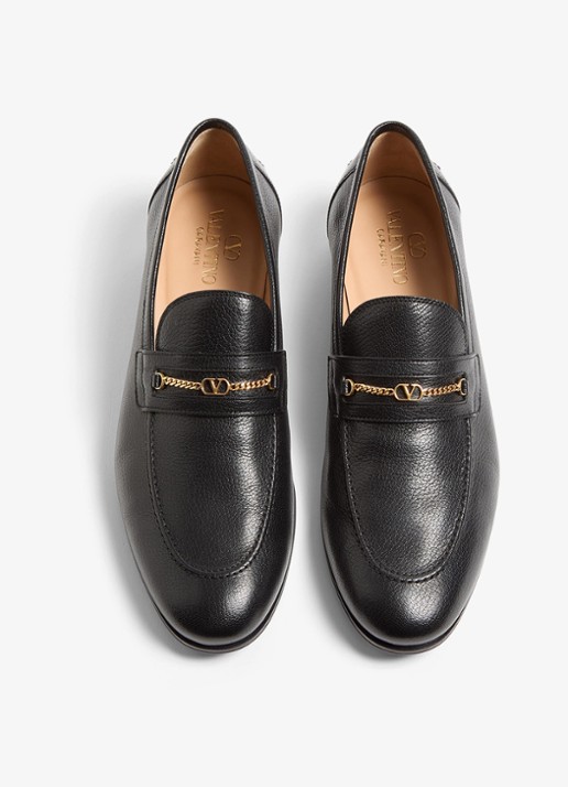 Valentino Garavani Loafer van geitenleer - detail 5 zwart