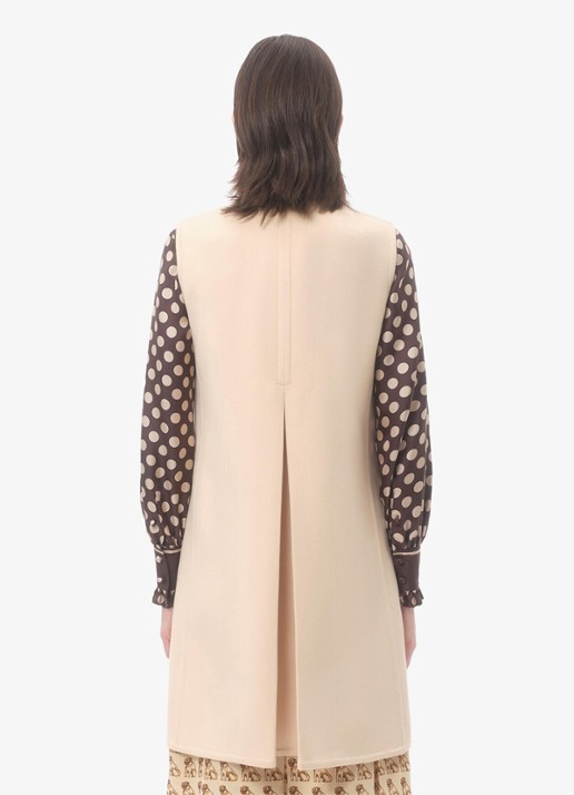 Valentino Garavani Longline gilet in kasjmierblend - achterkant 3 creme