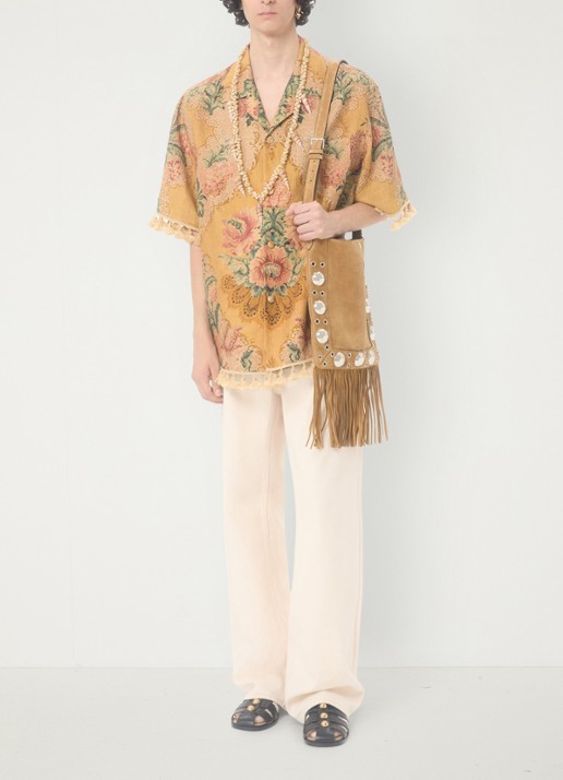 Valentino Garavani Loose fit jeans met gekleurde wassing - voorkant 5 creme