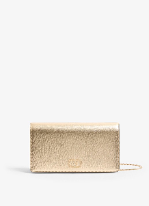 Valentino Garavani Mini crossbodytas van leer met metallic finish
