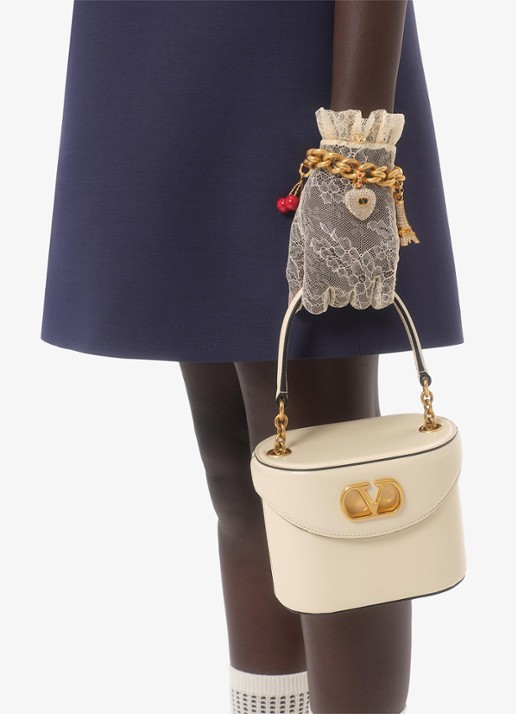 Valentino Garavani Mini jurk in zijdeblend met strass - detail 7 blauw