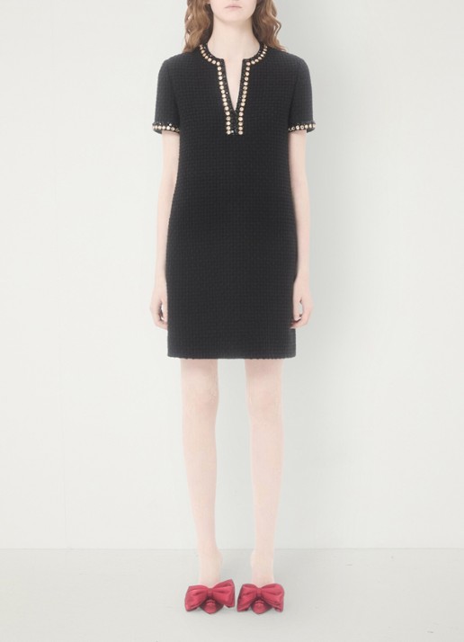 Valentino Garavani Mini tuniekjurk van tweed met strass
