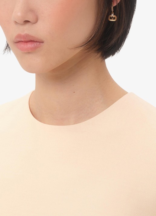 Valentino Garavani Oorhangers met logo - voorkant 2 goud