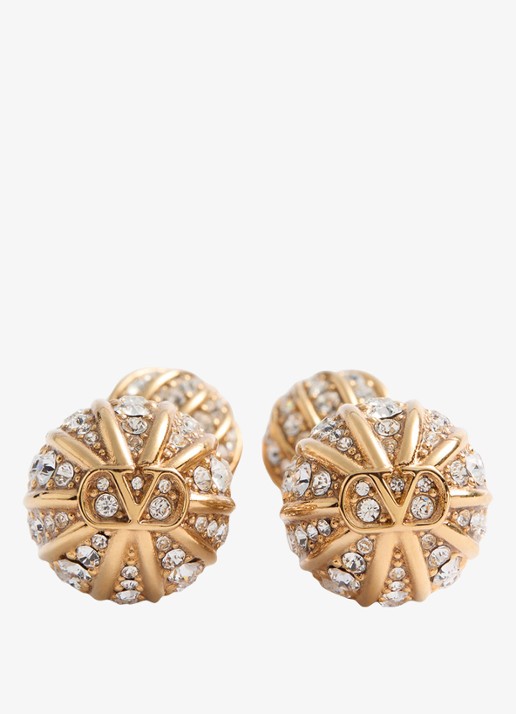 Valentino Garavani Oorstekers met kristal - detail 3 goud