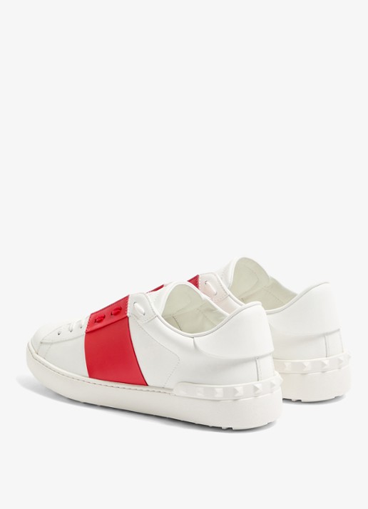 Valentino Garavani Open sneaker van kalfsleer - achterkant wit