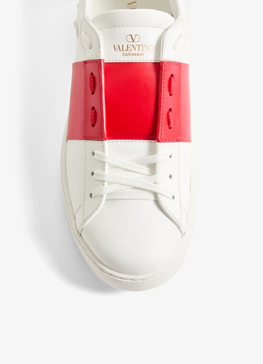 Valentino Garavani Open sneaker van kalfsleer - detail 5 wit
