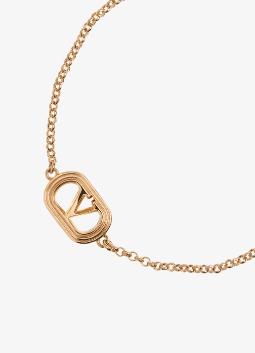 Valentino Garavani Ovalette armband met logo - detail 3 goud