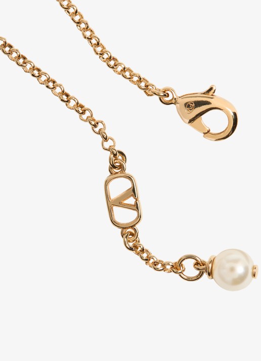Valentino Garavani Ovalette armband met logo - detail 4 goud