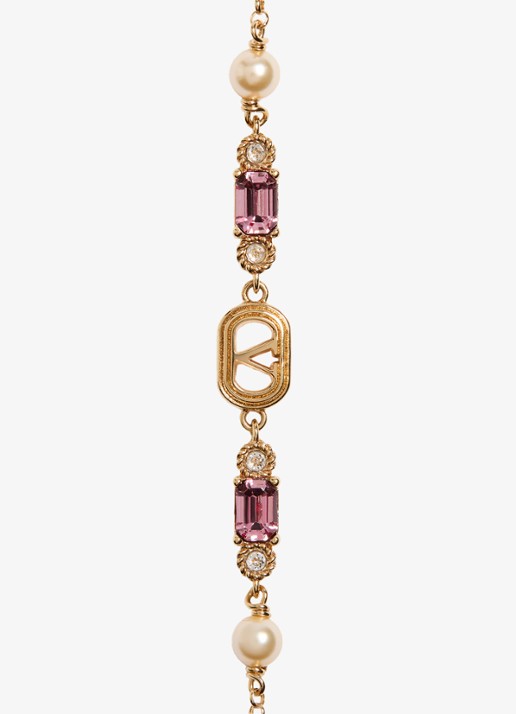 Valentino Garavani Ovalette armband met logo - detail 3 goud
