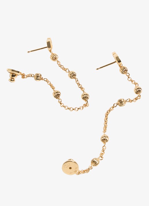 Valentino Garavani Ovalette oorstekers met logo - detail 3 goud