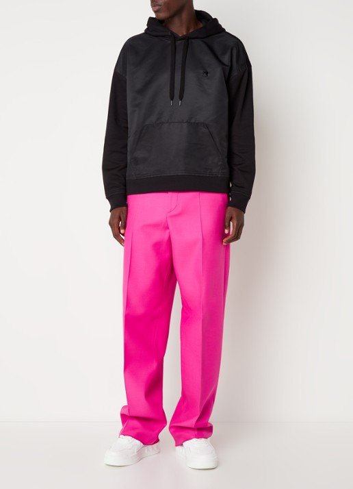 Valentino Garavani Oversized hoodie met stud - voorkant 3 zwart