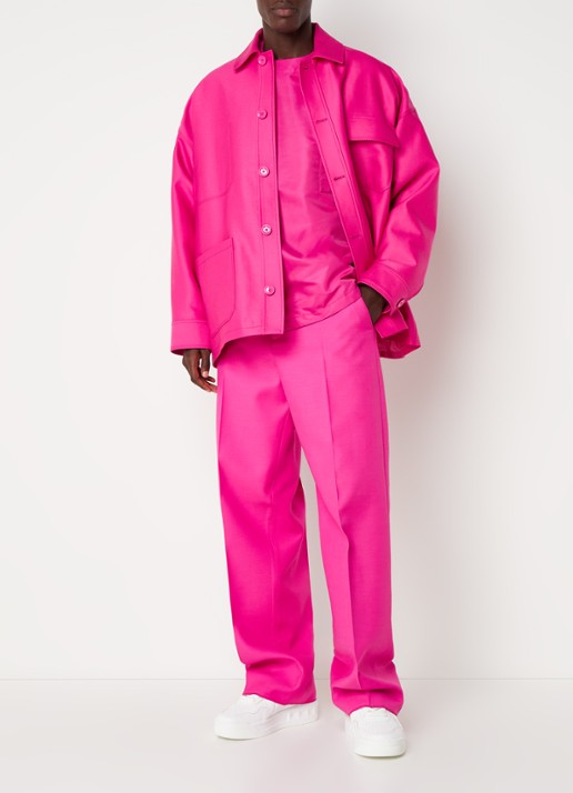 Valentino Garavani Oversized jack met steekzakken - voorkant 2 roze