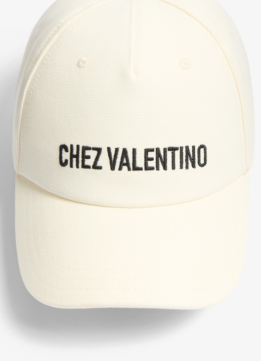 Valentino Garavani Pet met logoborduring - detail 4 gebroken wit