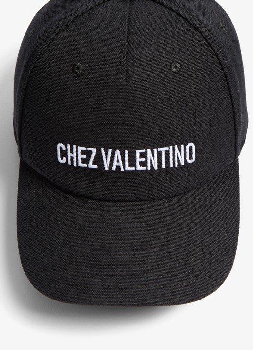Valentino Garavani Pet met logoborduring - detail 3 zwart