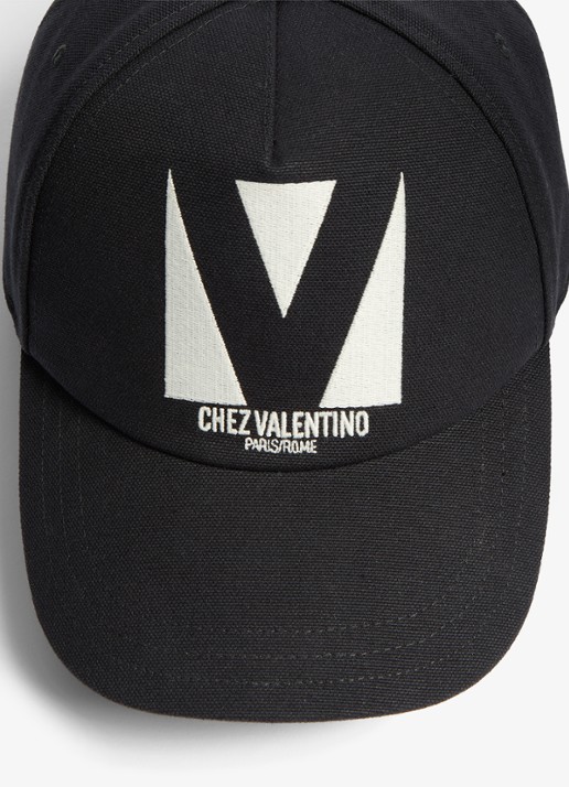 Valentino Garavani Pet met logoborduring - detail 4 zwart