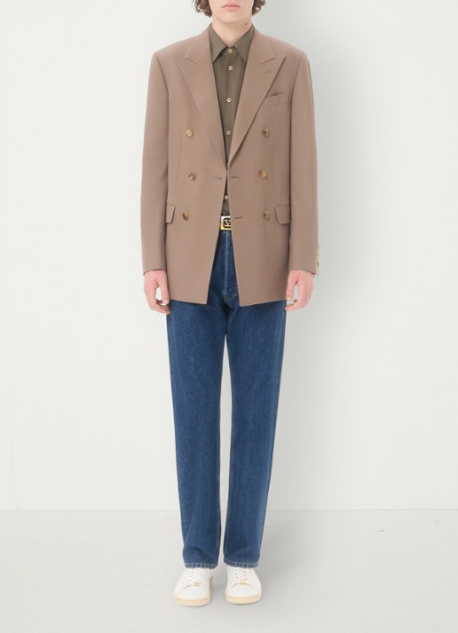 Valentino Garavani Regular fit jeans met donkere wassing - voorkant 2 indigo