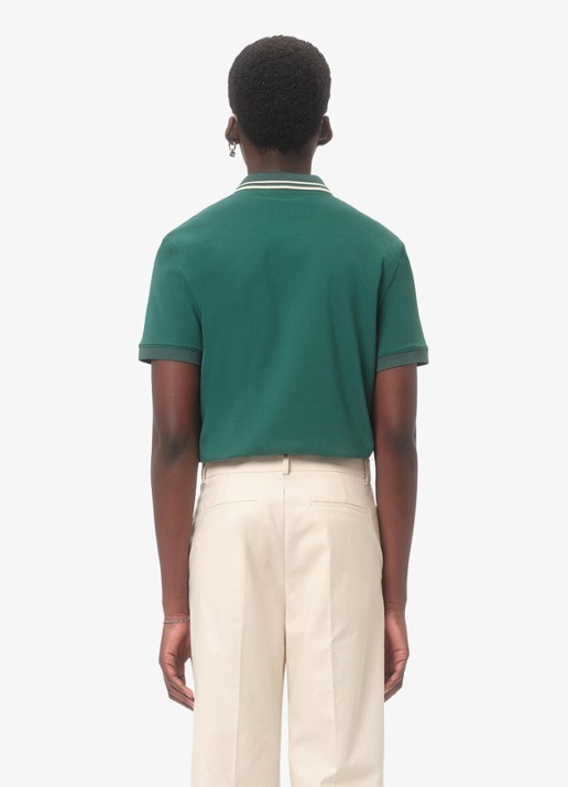 Valentino Garavani Regular fit polo met logo - achterkant groen