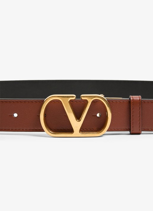Valentino Garavani Reversible riem van kalfsleer - detail 2 bruin