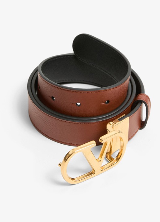 Valentino Garavani Reversible riem van kalfsleer - detail 3 bruin
