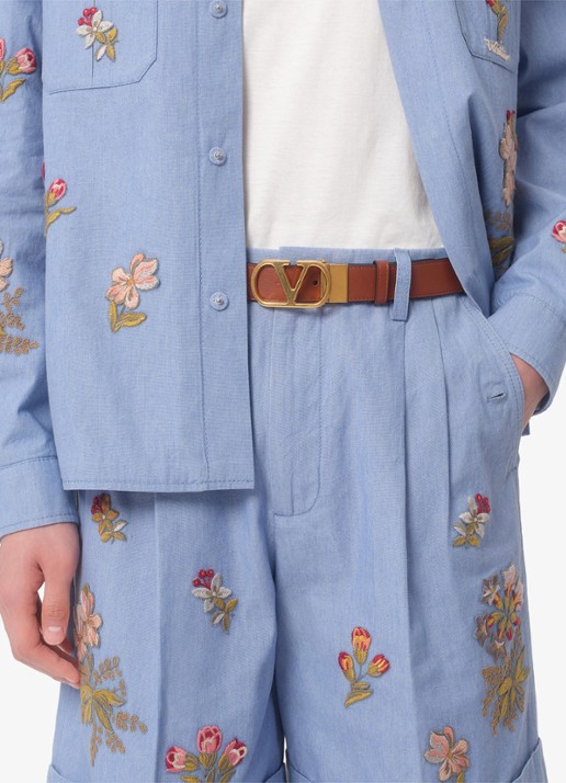 Valentino Garavani Reversible riem van kalfsleer - voorkant 5 bruin