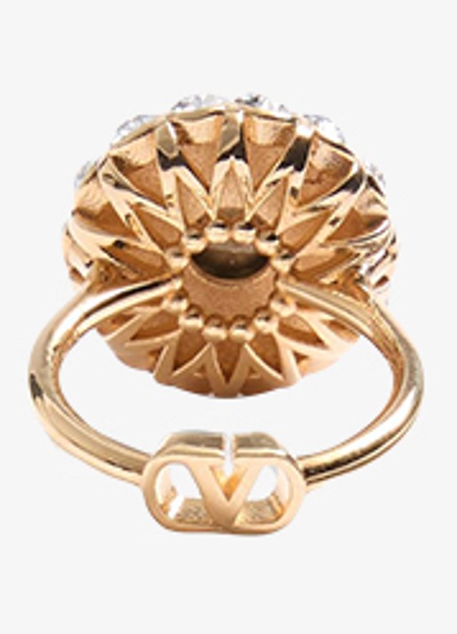Valentino Garavani Ring met kristal - detail 3 transparant