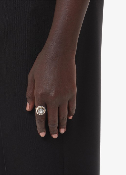Valentino Garavani Ring met kristal - voorkant 2 transparant
