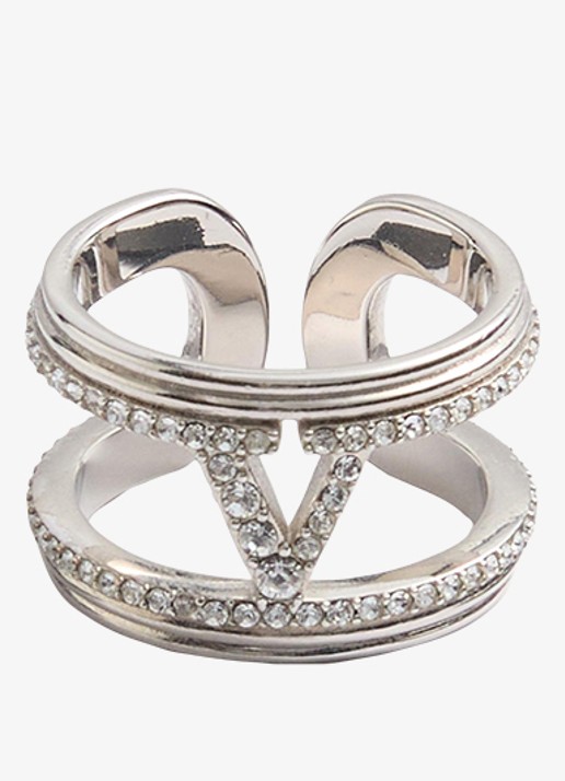 Valentino Garavani Ring met logo en kristal