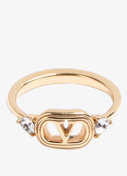 Valentino Garavani Ring met logo en kristal